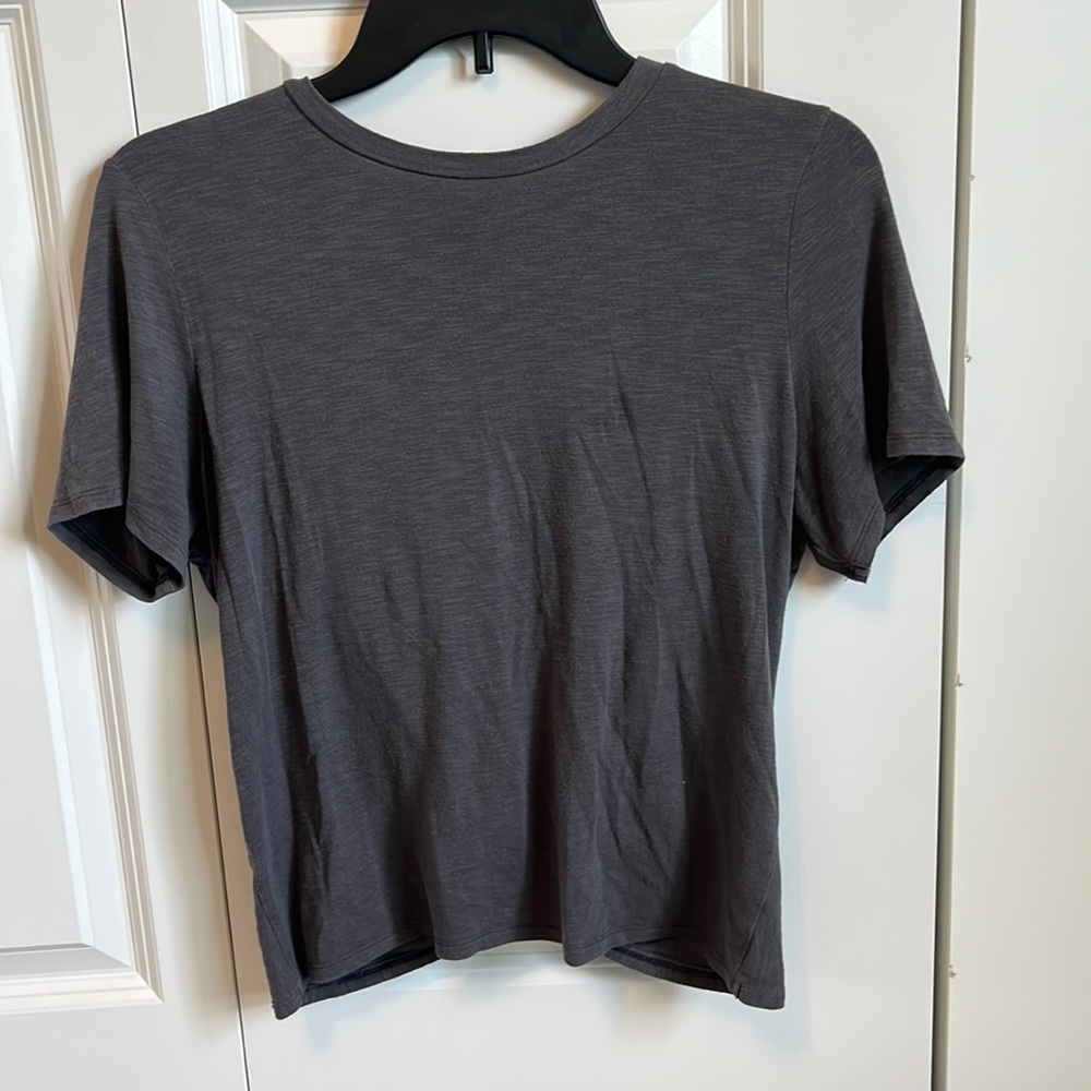 American Eagle Dark Grey Open Back Shirt